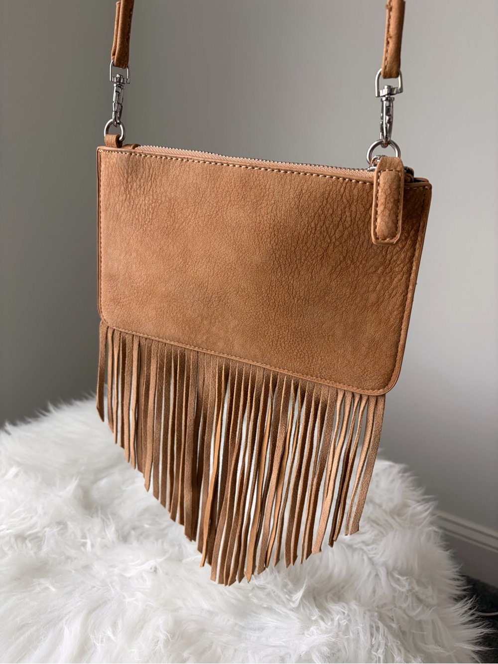 Free People Discontinued Boho Mini Fringe Crossbody